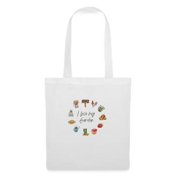 I love my garden Gartenliebe Design - Stoffbeutel - Weiß - Vorne