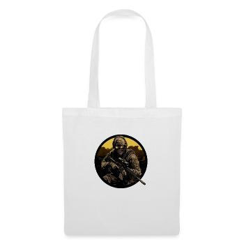 Army Soldier Sniper Soldat Logo - Tote Bag - white - Front