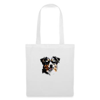 Berger Australien Chien Propriétaire Chien Chiot - Sac en tissu - blanc - Devant