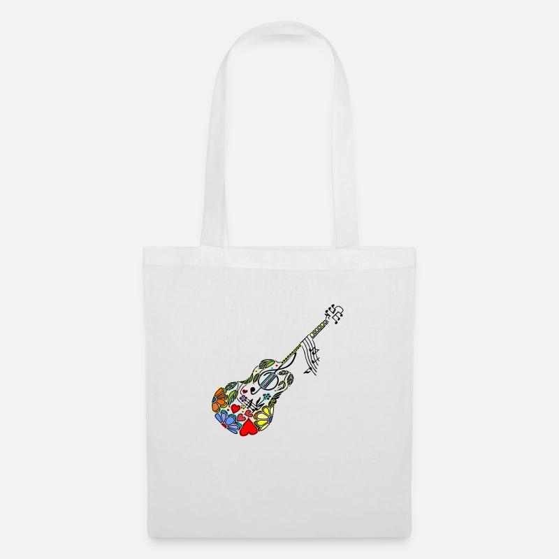 Gitarre - Stoffbeutel - Weiß
