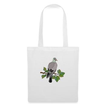 Oiseau - Sac en tissu - blanc - Devant