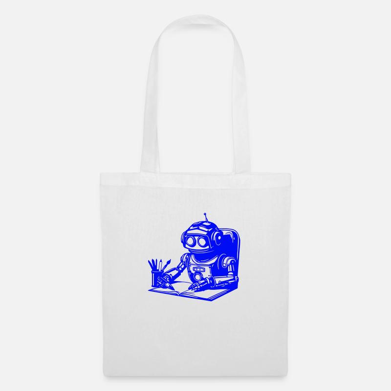 AI robot that writes text - Tote Bag - white