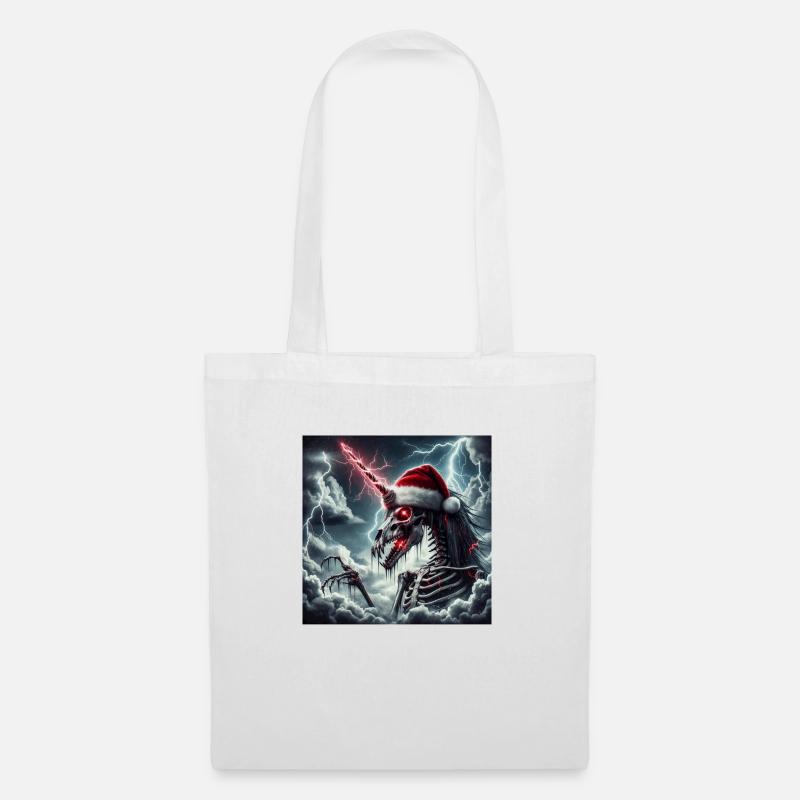 Weihnachts Einhorn - Stoffbeutel - Weiß