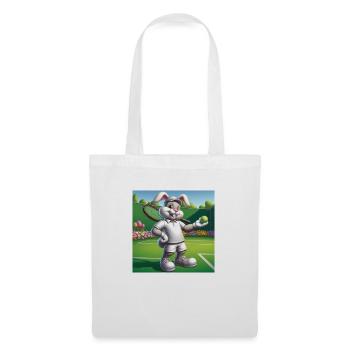Lapin de Pâques Tennis - Sac en tissu - blanc - Devant