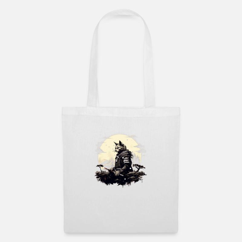 Chat Ronin - Sac en tissu - blanc