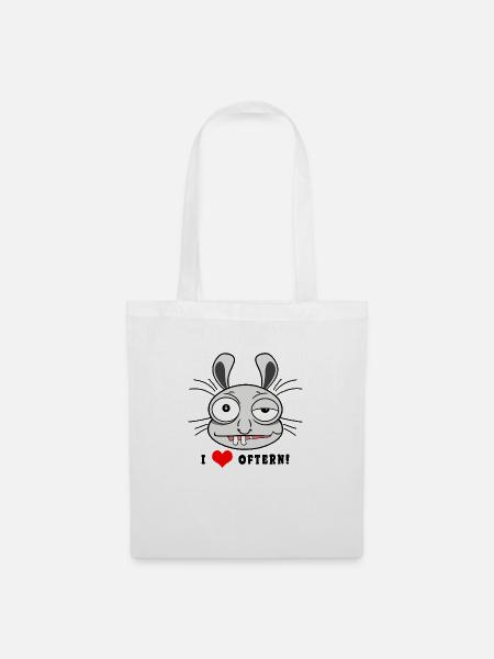 Funny Bunny - Stoffbeutel - Weiß