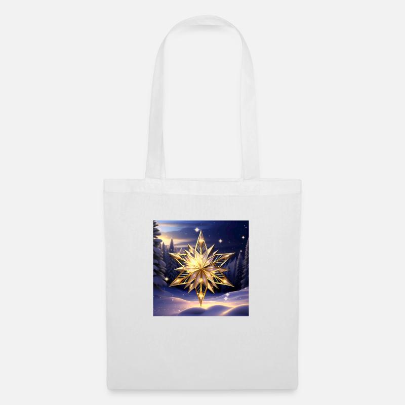 beautiful christmas star - Stoffbeutel - Weiß