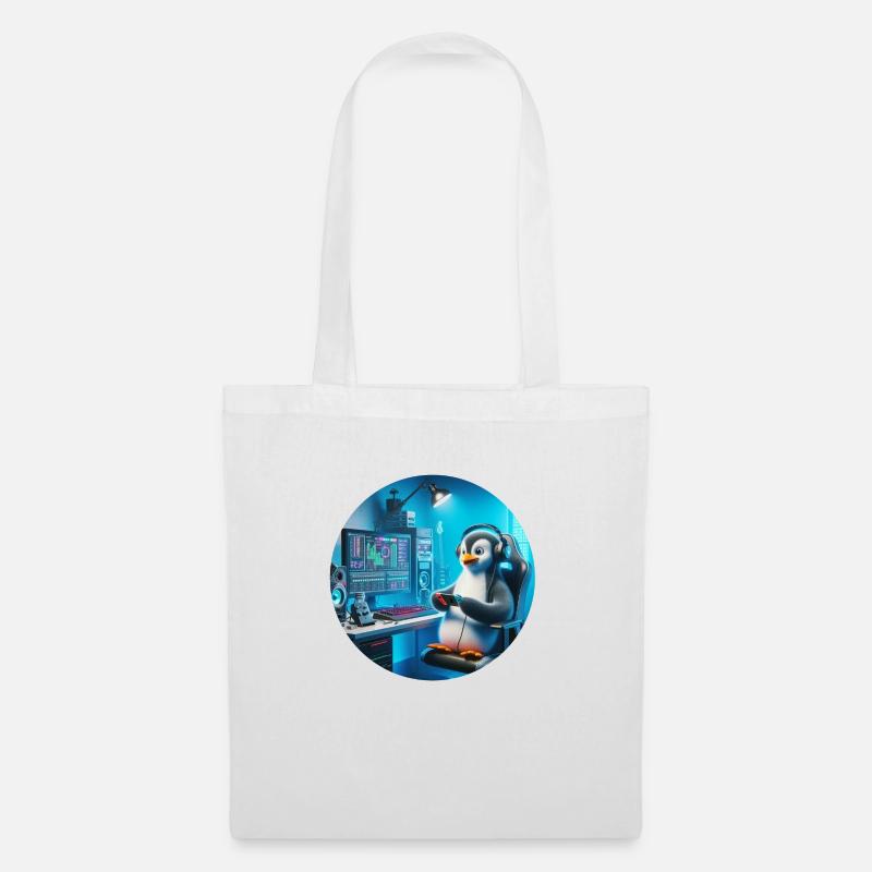 PinguStreamer Logo Rund - Stoffbeutel - Weiß
