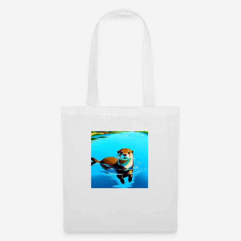 Otter - Stoffbeutel - Weiß