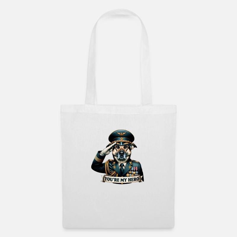 Commandant Canine - Sac en tissu - blanc