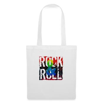 Musik, Retro, Heavy Metal, Hard Rock, Punk, Vinyl, Pop - Stoffbeutel - Weiß - Vorne