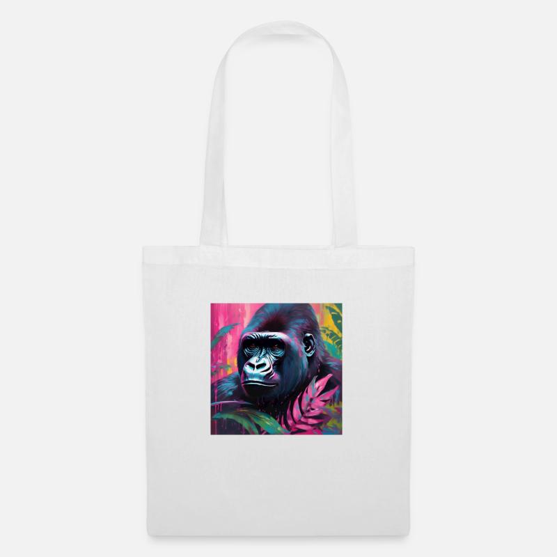 Gorille - Sac en tissu - blanc