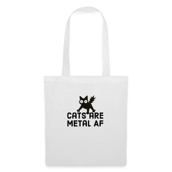 Cats are Metal af black - Stoffbeutel - Weiß - Vorne