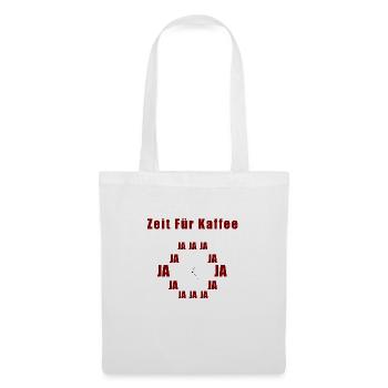 Heure pour la tasse de café café matin personne - Sac en tissu - blanc - Devant