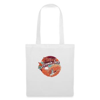 Retro Vintage Design Surfer Sonnenuntergang Welle - Stoffbeutel - Weiß - Vorne