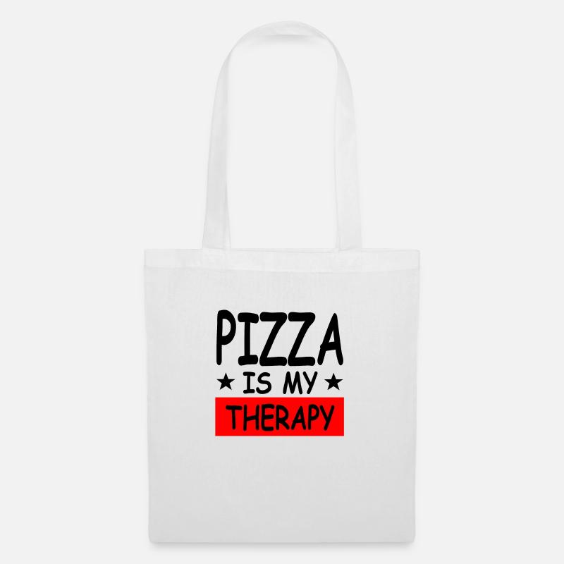 Pizza - Stoffbeutel - Weiß