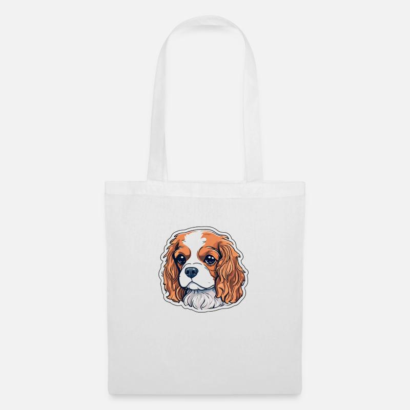 Cavalier King Charles Spaniel Cockerspaniel - Stoffbeutel - Weiß