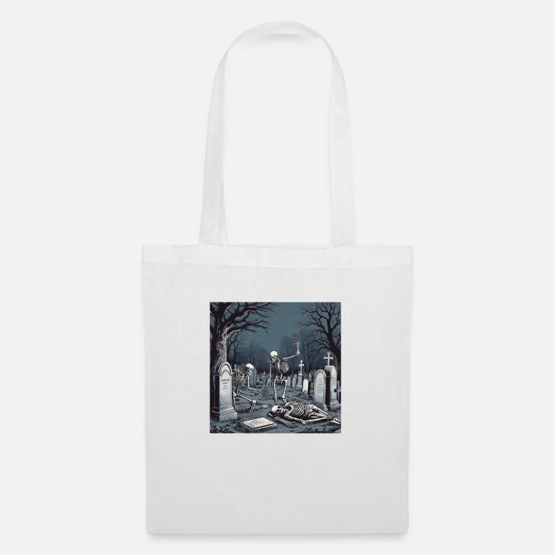 Sleepwalker Skeleton - Tote Bag - white