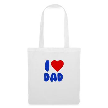I LOVE DAD Blue Red - Stoffbeutel - Weiß - Vorne