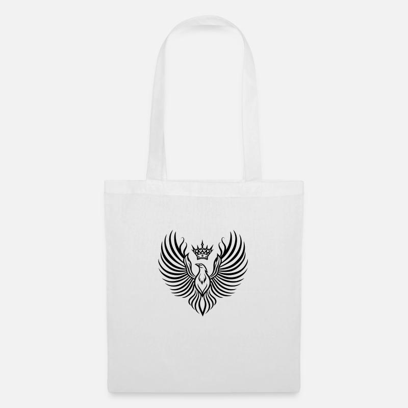 Phoenix with Floating Crown - Tote Bag - white