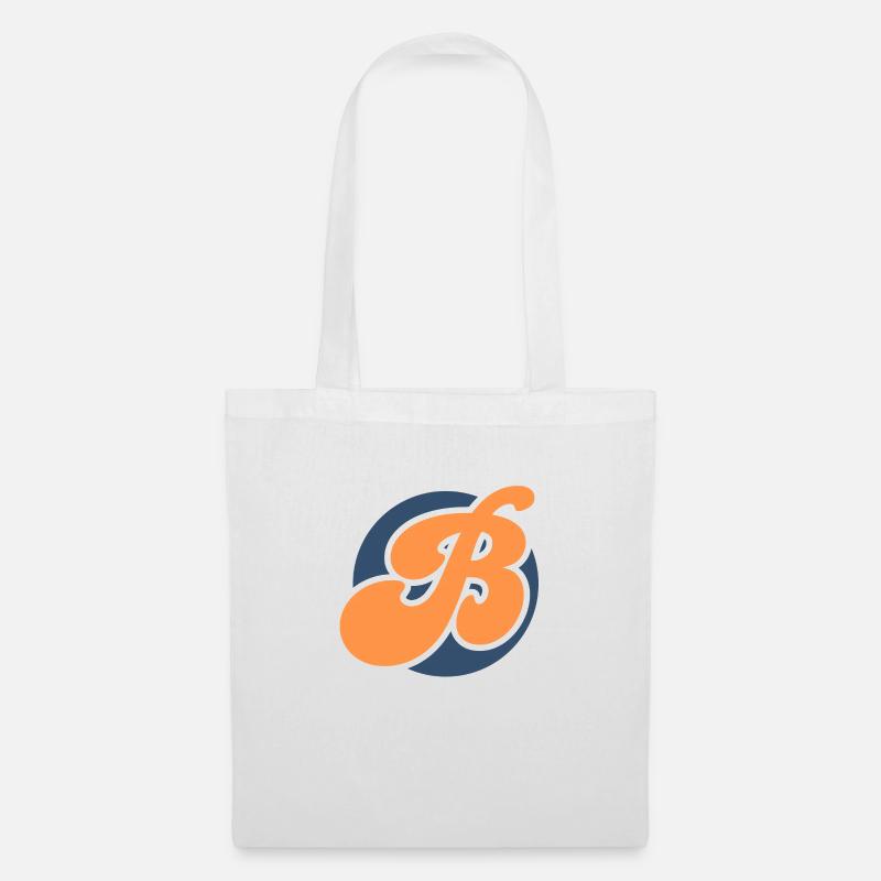 Buchstabe b sport orange - Stoffbeutel - Weiß