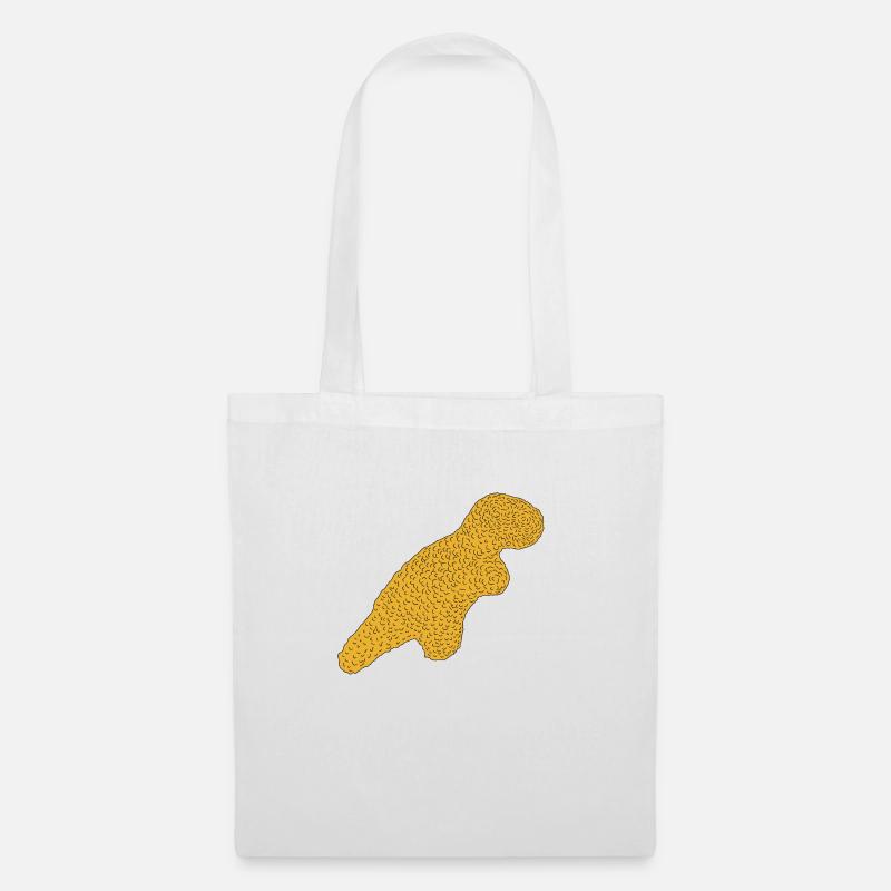 Dinosaurier Nugget - Stoffbeutel - Weiß