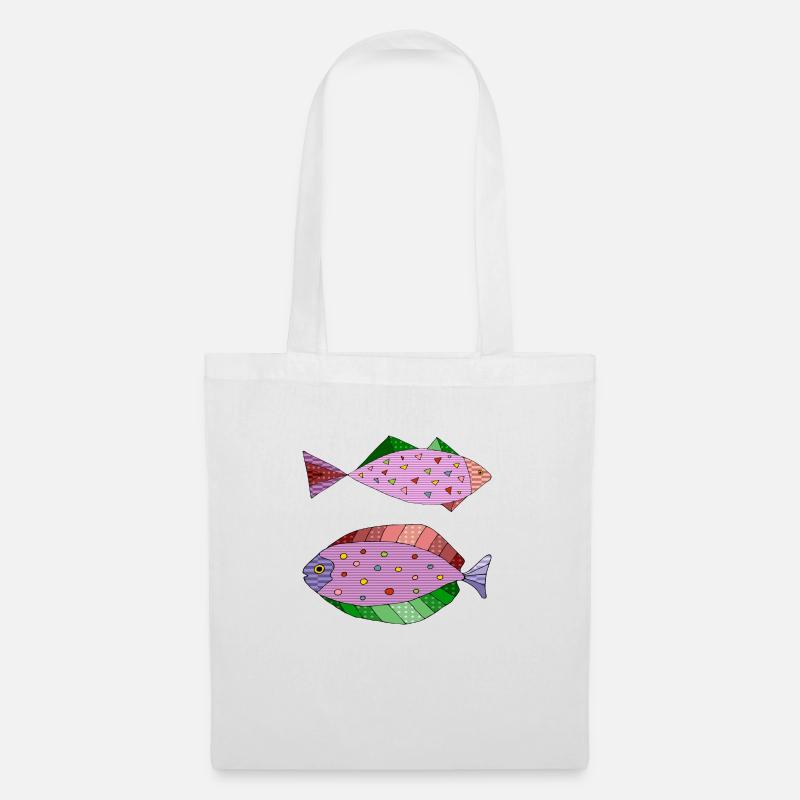 Fische - Stoffbeutel - Weiß