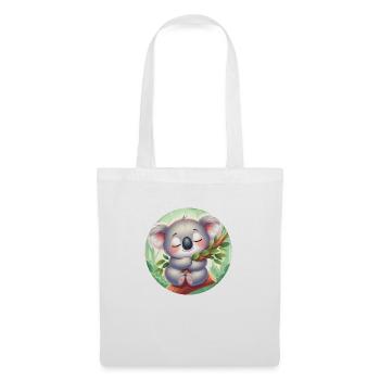 Koala heureux Koala Ours Koala - Sac en tissu - blanc - Devant