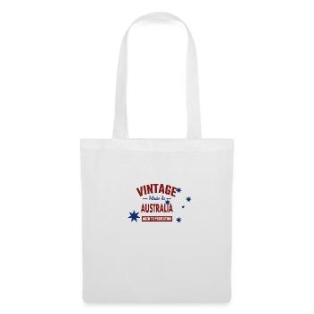 Vintage Made in Australia Blue Stars and Flag - Tote Bag - white - Front