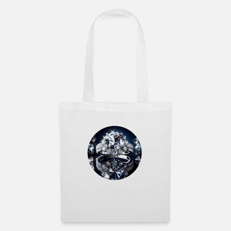 Diamant - Stoffbeutel - Weiß