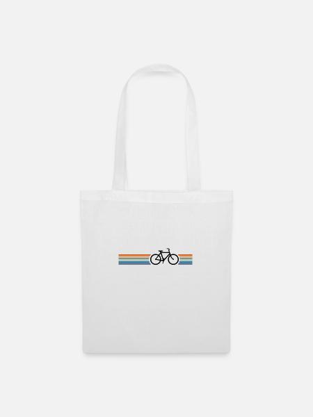 Retro-Vintage-Fahrrad - Stoffbeutel - Weiß