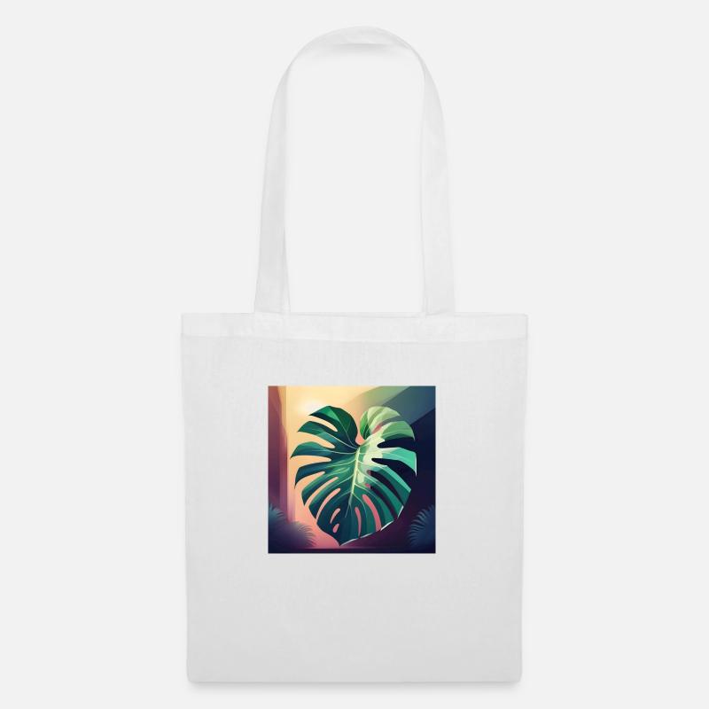 Monstera Leaf - Stoffbeutel - Weiß