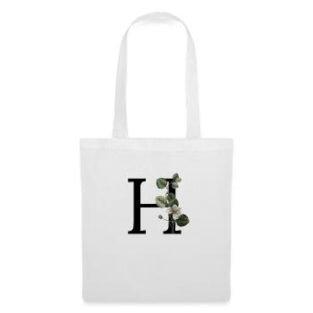 lettre h botanique vert - Sac en tissu - blanc - Devant