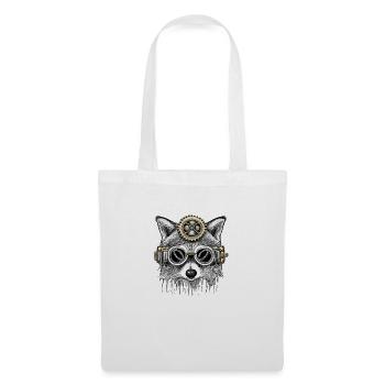 Raton laveur steampunk - Sac en tissu - blanc - Devant