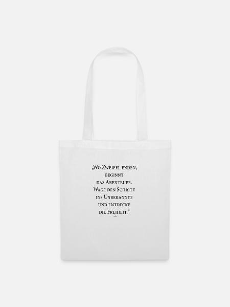 „Wagemutige Freiheit“ - Stoffbeutel - Weiß