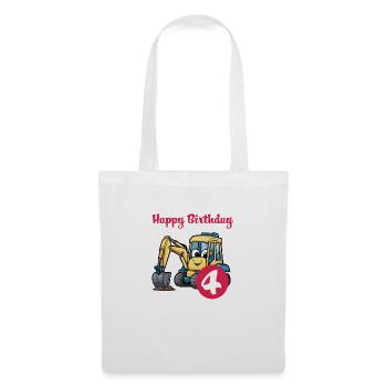 Kids Birthday Boys 4 Years - Tote Bag - white - Front