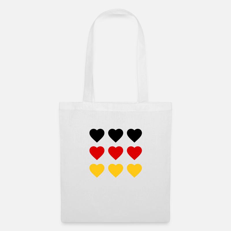 Herz Deutschland - Stoffbeutel - Weiß