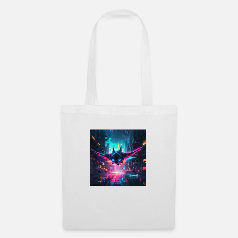 Neon Manta Rays - Tote Bag - white