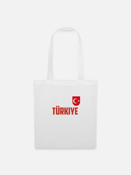 Turkey T-Shirt Turkish Flag Turkish türkei Trikot - Stoffbeutel - Weiß
