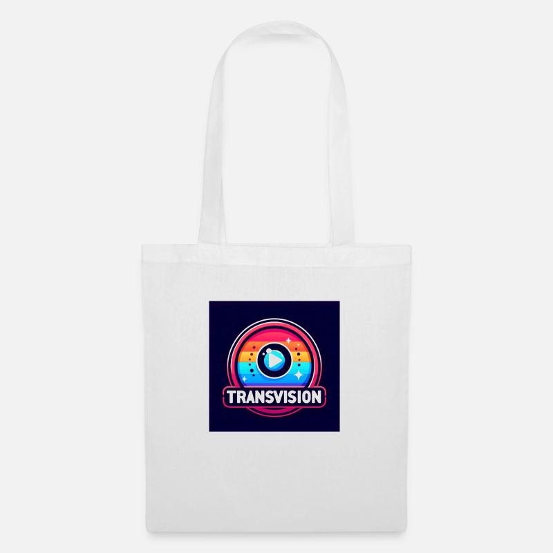 TransVision Logo Design - Stoffbeutel - Weiß