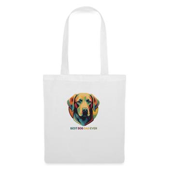 Vintage Hund bester Hundebesitzer - Stoffbeutel - Weiß - Vorne