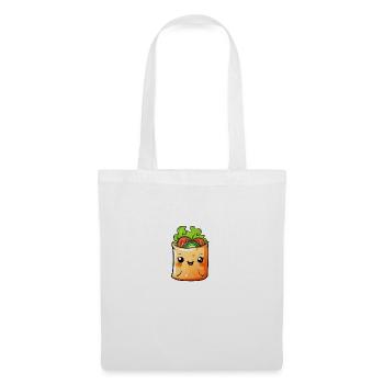 Smiling vegetable wrap in cartoon style - Tote Bag - white - Front