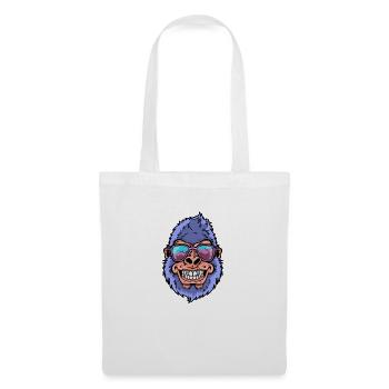 Gorilla mit Sonnenbrille - Stoffbeutel - Weiß - Vorne