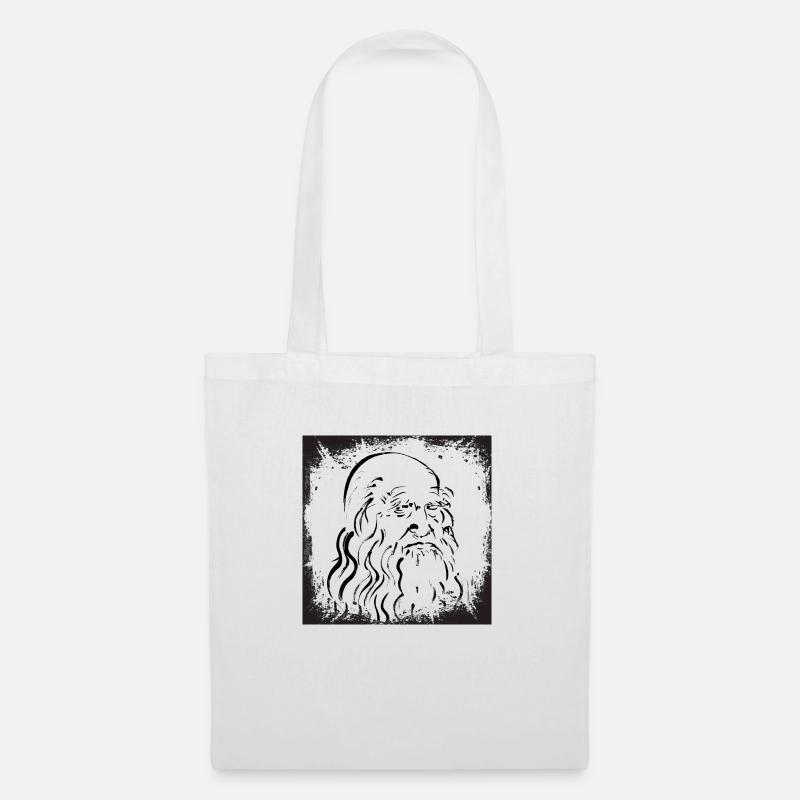 LEONARDO DA VINCI - Stoffbeutel - Weiß