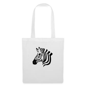 zebra - Stoffbeutel - Weiß - Vorne