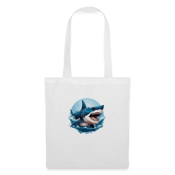 Sauvage en colère animal grand requin blanc motivation - Sac en tissu - blanc - Devant