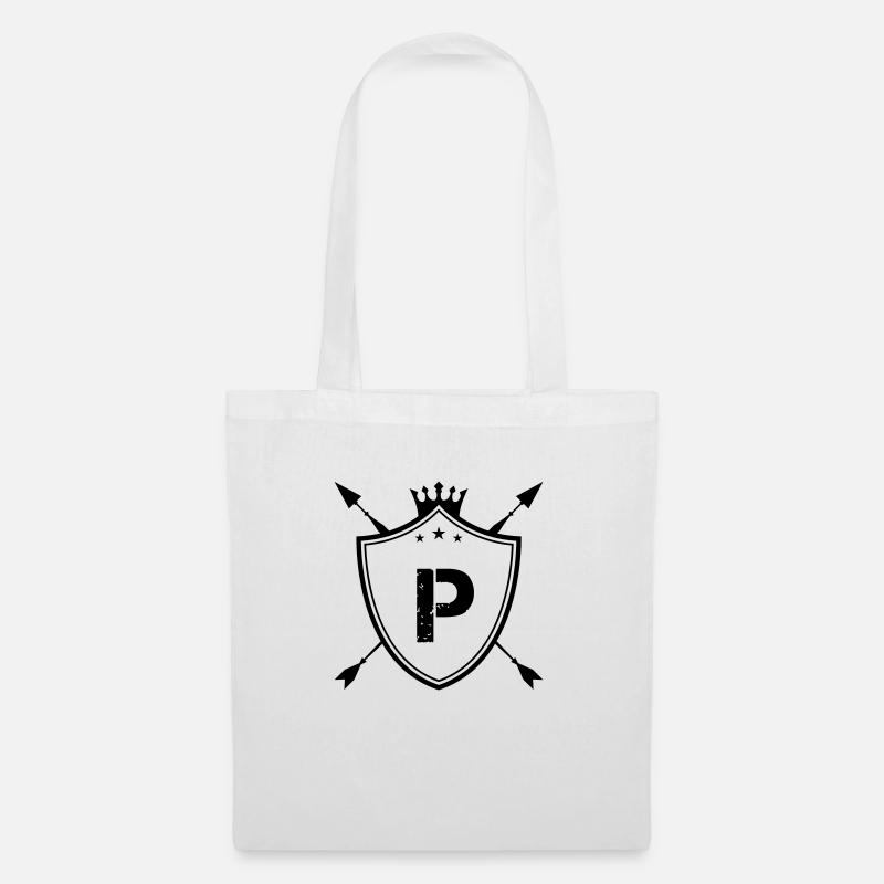 wappen p - Stoffbeutel - Weiß