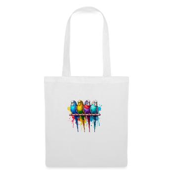 Colorful budgies - Tote Bag - white - Front