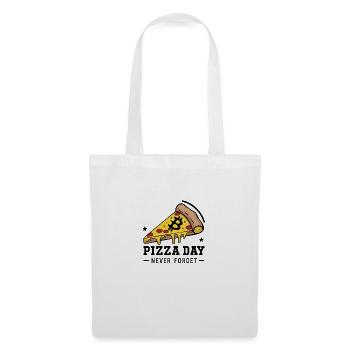 Bitcoin Pizza Day - Never Forget - Stoffbeutel - Weiß - Vorne