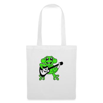 Frog Frog Plays Guitar Music Guitarist - Tote Bag - white - Front